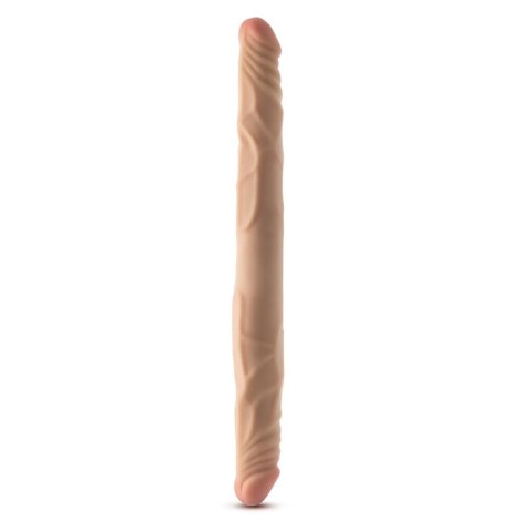 Blush Dr.Skin+ Posable Double Dong dwustronne realistyczne dildo Beige 35.6cm
