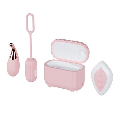 Blush Play With Me Wanderlust zestaw mini wand z 12 trybami + bezprzewodowe jajko z 10 trybami + etui + pilot Pink