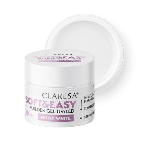 Claresa Soft&Easy Builder Gel żel budujący Milky White 90g