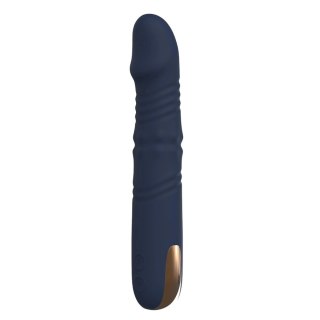 Dream Toys Goddess Collection Afrodite wibrator z funkcją ruchu góra-dół i obracającymi się kuleczkami Granatowy