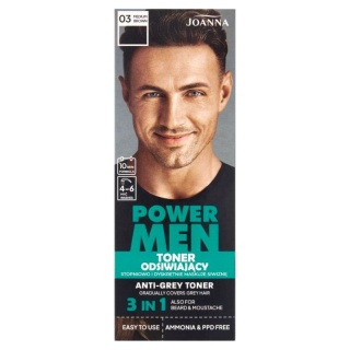 Joanna Power Men Toner Odsiwiacz do Włosów 02 Dark Brown 80g