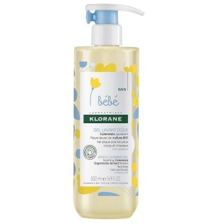 Klorane Bebe Gentle Cleansing Gel delikatny żel do mycia ciała i włosów 500ml