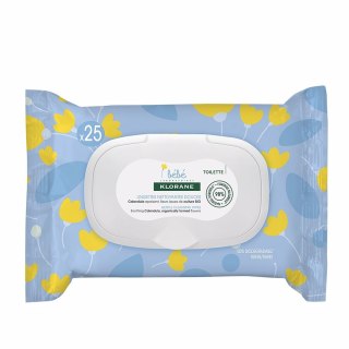 Klorane Bebe Gentle Cleansing Wipes delikatne chusteczki oczyszczające 25szt