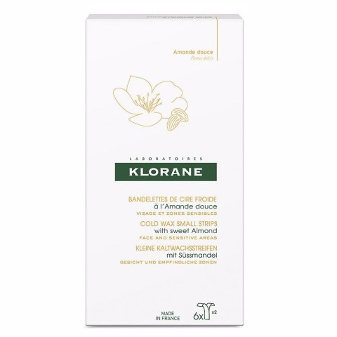 Klorane Cold Wax Strips plastry do depilacji twarzy i wrażliwych miejsc 6szt