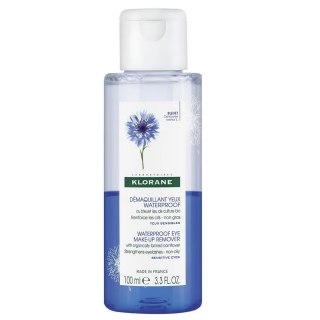 Klorane Waterproof Eye Make-Up Remover płyn do demakijażu wodoodpornego makijażu z chabrem 100ml