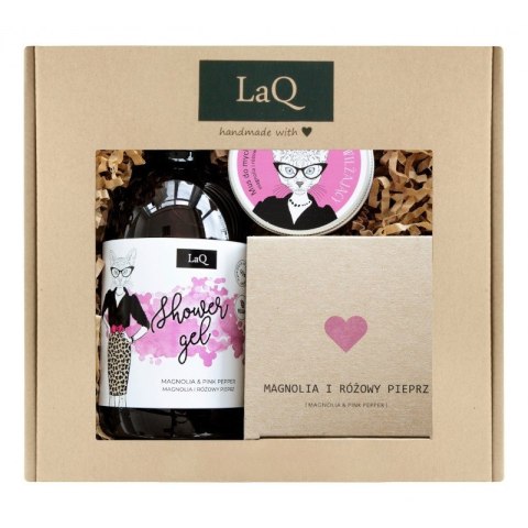 LaQ Kicia Magnolia zestaw żel pod prysznic 500ml + krem do ciała 200ml +