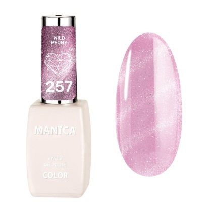 Manica Lakier hybrydowy Cat Eye LED/UV 10ml - Wild Peony - 257