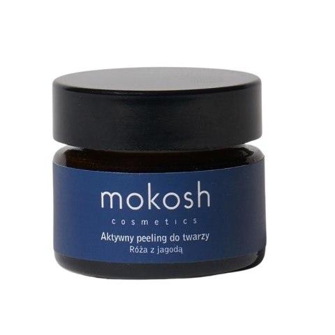 Mokosh Aktywny peeling do twarzy Róża z jagodą 15ml