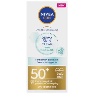 Nivea Derma Skin Clear codzienny fluid z filtrem UV SPF50 40ml