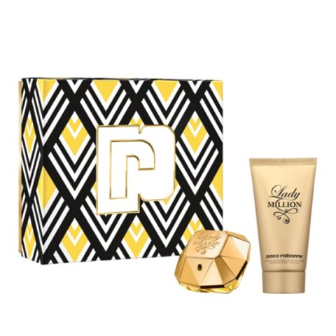 Paco Rabanne Lady Million zestaw woda perfumowana spray 50ml + balsam do ciała 75ml