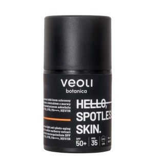 Veoli Botanica Hello Spotless Skin szerokopasmowy lekki krem ochronny przeciw fotostarzeniu z ekstraktem z morwy białej 1% i tetraizopalmitynia