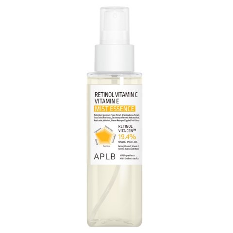 APLB Retinol Vitamin C Vitamin E Mist Essence rozświetlająca esencja w mgiełce 105ml