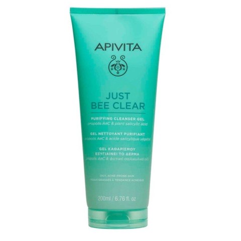 Apivita Just Bee Clear Purifying Cleansing Gel żel oczyszczający do cery tłustej i trądzikowej 200ml