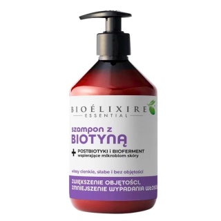 Bioelixire Szampon biotyna - włosy cienkie, słabe i bez objętości