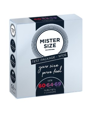 Mister Size Condoms prezerwatywy dopasowane do rozmiaru 60mm 64mm 69mm 3szt.