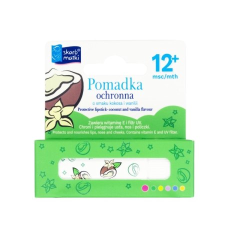 Skarb Matki Pomadka ochronna o smaku kokosa i wanilii 6.5g