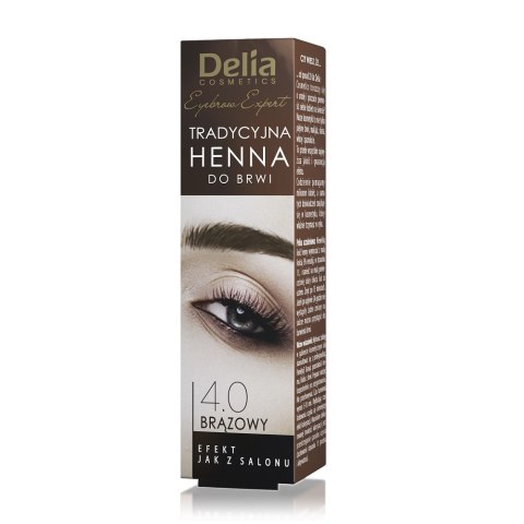 Delia Eyebrow Expert tradycyjna henna do brwi 4.0 Brąz 2g
