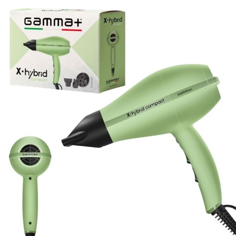 Gamma Piu X-Hybrid Compact Verde Suszarka do Włosów z Jonizacją Zielony Matcha