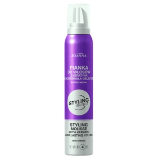 Joanna Styling Effect Mousse Pianka Modelująca do Włosów Strong z Keratyną 150ml