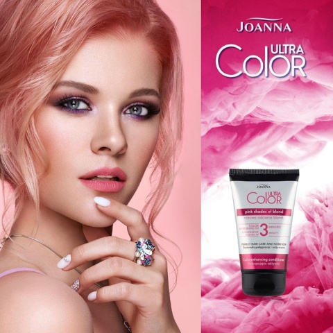 Joanna Ultra Color Odżywka Koloryzująca Różowa do Włosów 100g