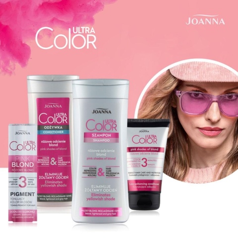 Joanna Ultra Color Odżywka Koloryzująca Różowa do Włosów 100g