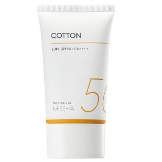 Missha All Around Safe Block Cotton Sun SPF50+PA++++ lekki krem ochronny z filtrem mineralnym 50ml