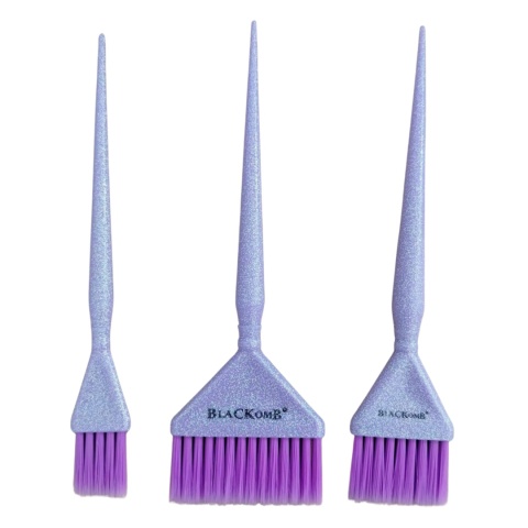 Poniks Zestaw Brokatowych Pędzelków Fryzjerskich 3szt.