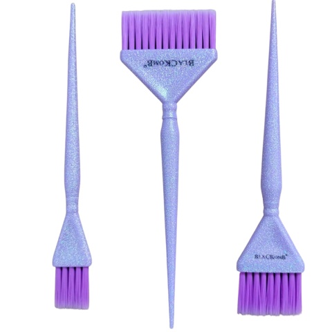 Poniks Zestaw Brokatowych Pędzelków Fryzjerskich 3szt.