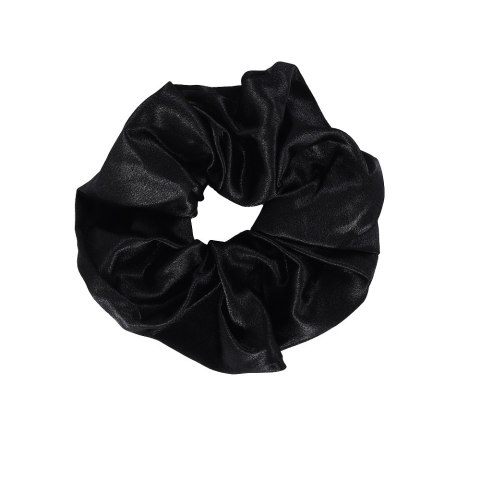 Sister Young Lilu satynowa gumka do włosów scrunchie Black