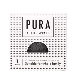 Sister Young Pura Konjac Sponge gąbka do mycia twarzy Black