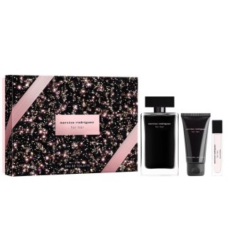 Narciso Rodriguez For Her zestaw woda toaletowa spray 100ml + balsam do ciała 50ml + woda toaletowa spray 10ml