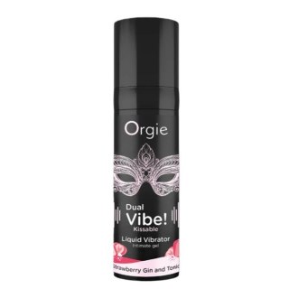 Orgie Dual Vibe! Kissable Liquid Vibrator wibrujący żel intymny Strawberry Gin and Tonic 15ml