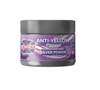 Ronney Anti-Yellow Silver Power Professional Mask srebrna maska do włosów blond rozjaśnianych i siwych 300ml