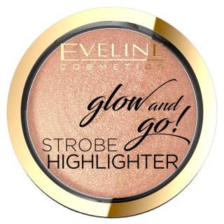 Eveline Cosmetics Glow & Go Strobe Highlighter rozświetlacz do twarzy 02 Gentle Gold 8.5g