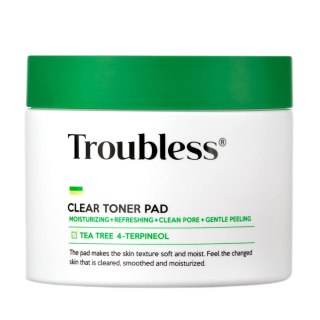 Troubless Clear Toner Pad płatki tonizujące z efektem peelingu 60szt.