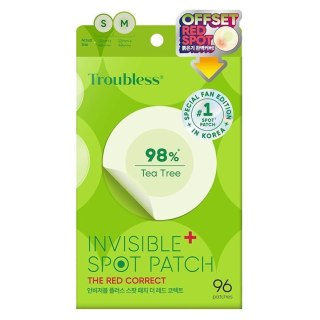 Troubless Invisible Plus Spot Patch The Red Correct plastry na niedoskonałości redukujące zaczerwienienie 96szt.