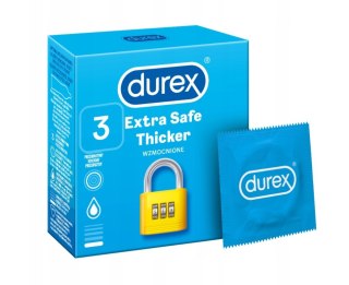 Durex Durex prezerwatywy Extra Safe 3 szt grubsze nawilżane