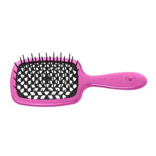 Janeke Small Superbrush mała szczotka do rozczesywania włosów Fuksjowo-Czarna