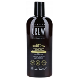 AMERICAN CREW 3-IN-1 GINGER&TEA Szampon, odżywka i żel pod prysznic 250ml