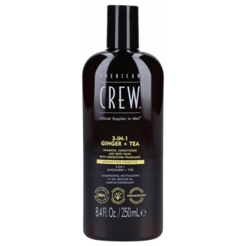 AMERICAN CREW 3-IN-1 GINGER&TEA Szampon, odżywka i żel pod prysznic 250ml