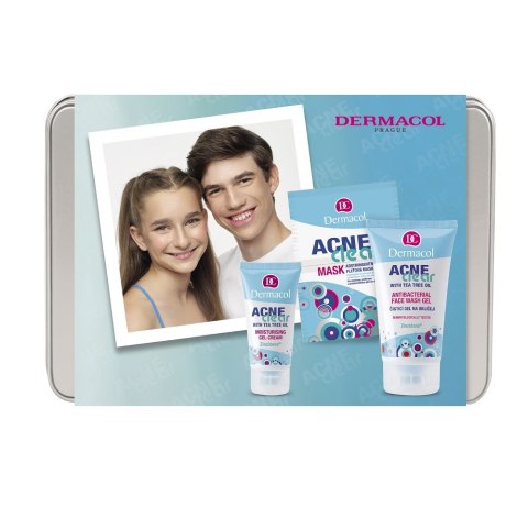 Dermacol AcneClear zestaw żel do mycia twarzy 150ml + nawilżający krem-żel 50ml + maseczka 2x8ml