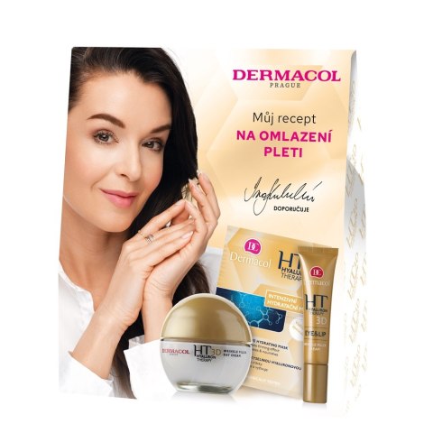 Dermacol Hyaluron Therapy zestaw remodelujący krem na dzień 50ml + krem remodelujący okolice oczu i ust 15ml + maska intensywnie nawilżaj