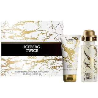 Iceberg Twice Gold zestaw woda toaletowa spray 125ml + żel pod prysznic 100ml