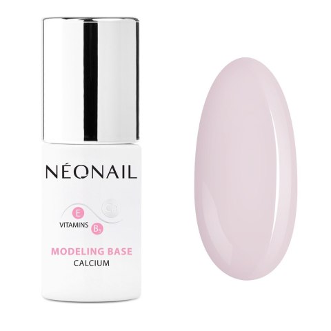 NeoNail Modeling Base Calcium baza hybrydowa Basic Pink 7.2ml