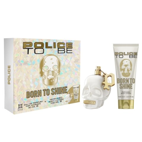 Police To Be Born To Shine For Woman zestaw woda perfumowana spray 40ml + balsam do ciała 100ml