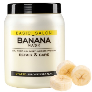 Stapiz Basic Salon Banana Maska Bananowa do Włosów Zniszczonych 1L