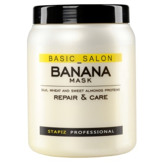 Stapiz Basic Salon Banana Maska Bananowa do Włosów Zniszczonych 1L