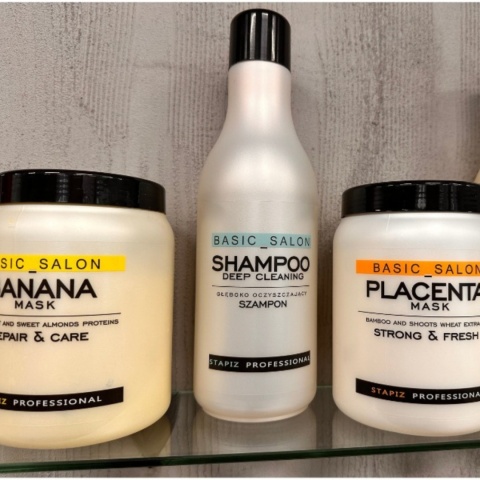 Stapiz Basic Salon Banana Maska Bananowa do Włosów Zniszczonych 1L