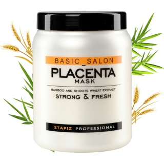 Stapiz Basic Salon Placenta Maska do Włosów Wzmacniająca z Ekstraktem z Bambusa 1L