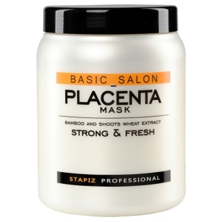 Stapiz Basic Salon Placenta Maska do Włosów Wzmacniająca z Ekstraktem z Bambusa 1L